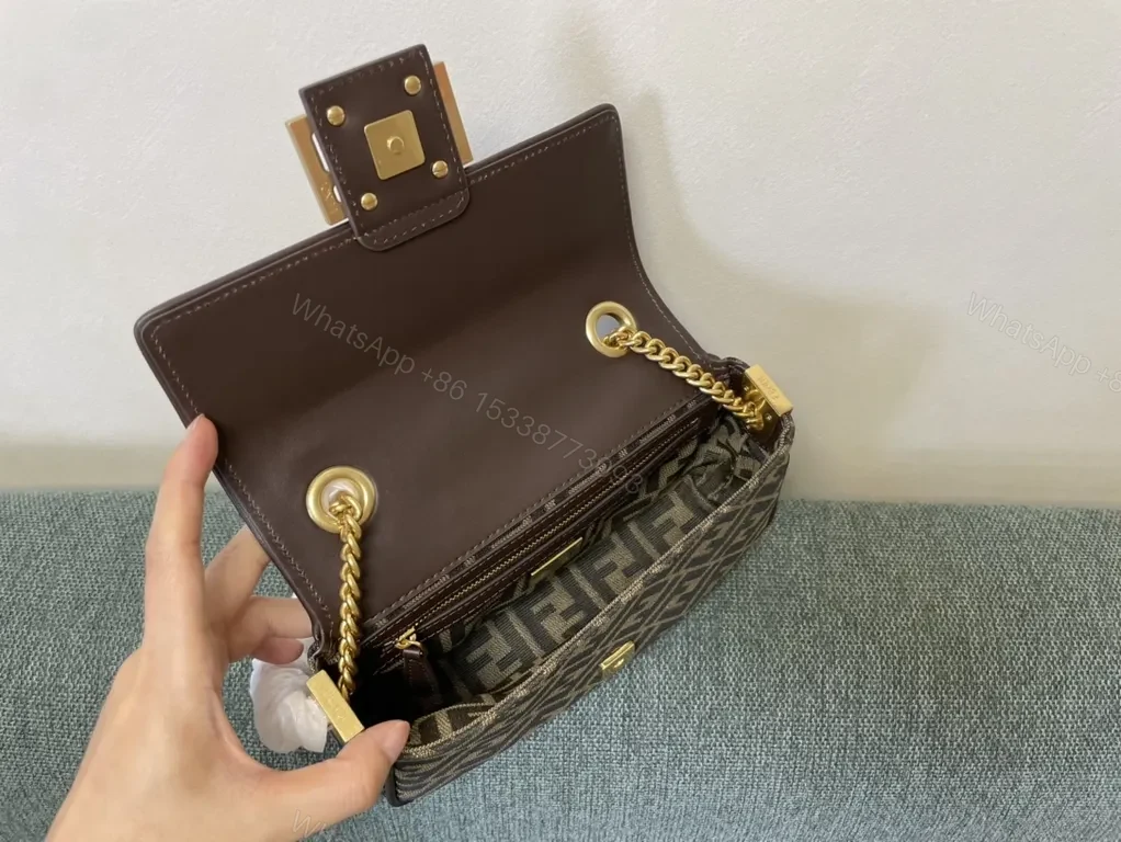View 3 of Compact Signature Crossbody: Monogram Luxe, Gold Hardware Bag