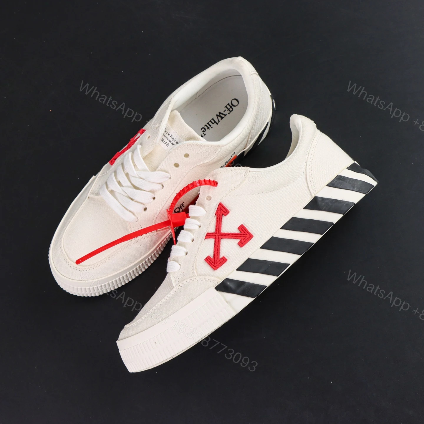 View 8 of Off White Low Vulcanised White Red