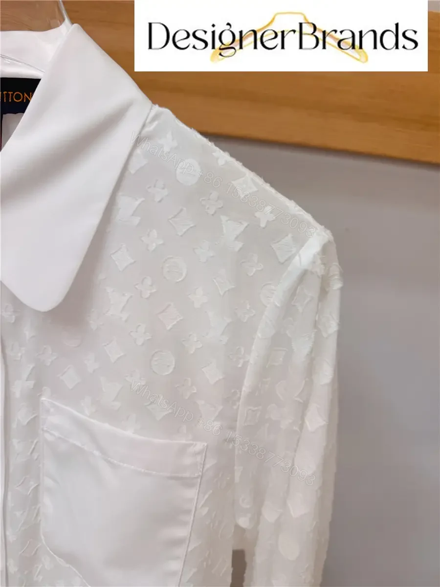 View 5 of Louis Vuitton White Monogram Fil Coupe Shirt