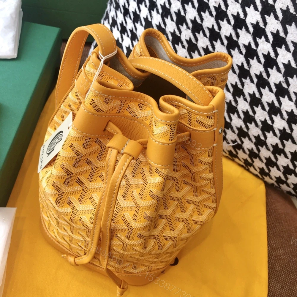 View 7 of 高仿Goyard*PEFLOT7抽繩水桶包黃色免檢版