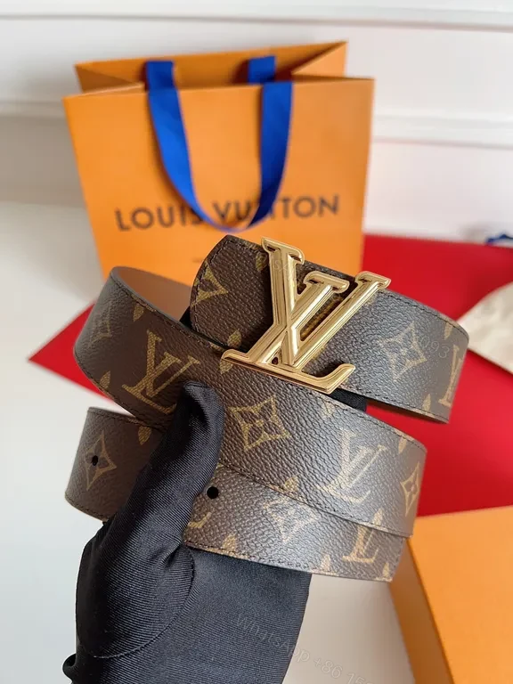 View 3 of Lux Monogram Belt with Gold Buckle â€” Luxury Everyday Accessory
