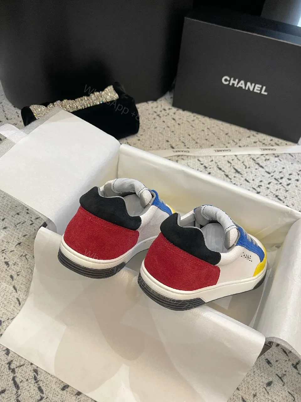 View 7 of Colorblocked Luxury High-Tops with Premium Detailing