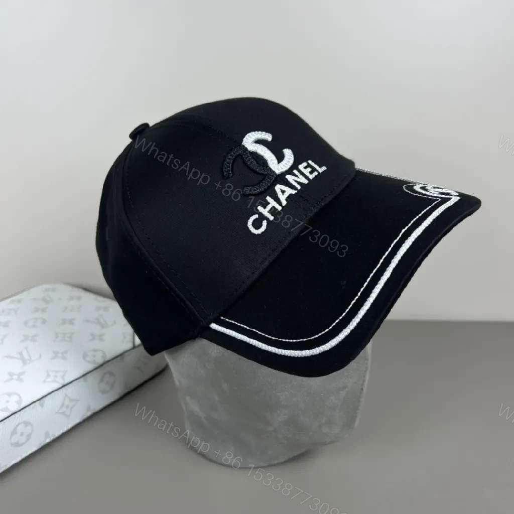 View 7 of Structured Black Cap with Designer Embroidery, Everyday Luxury