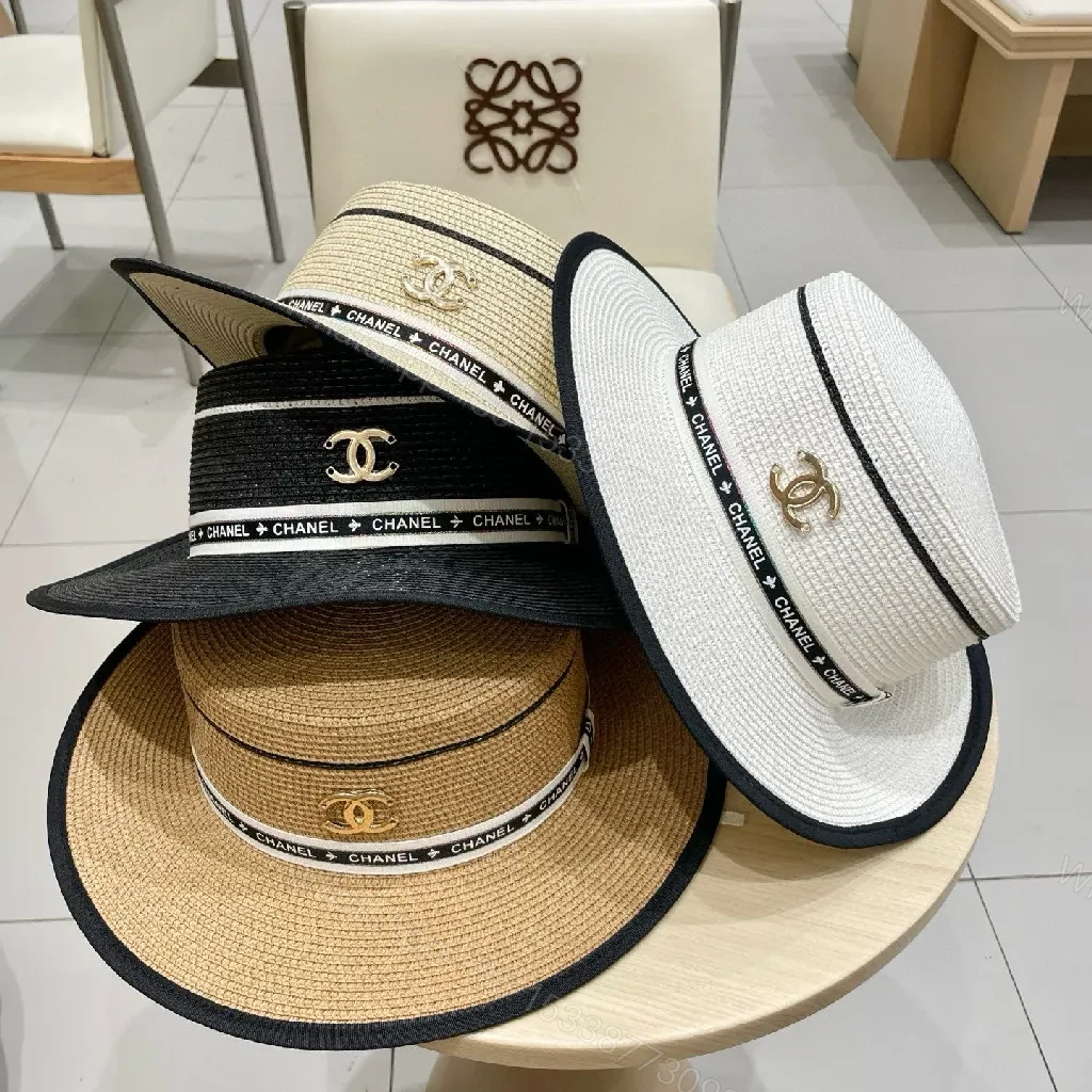 View 5 of Chic Straw Boater Hat with Luxe Band – Everyday Luxury