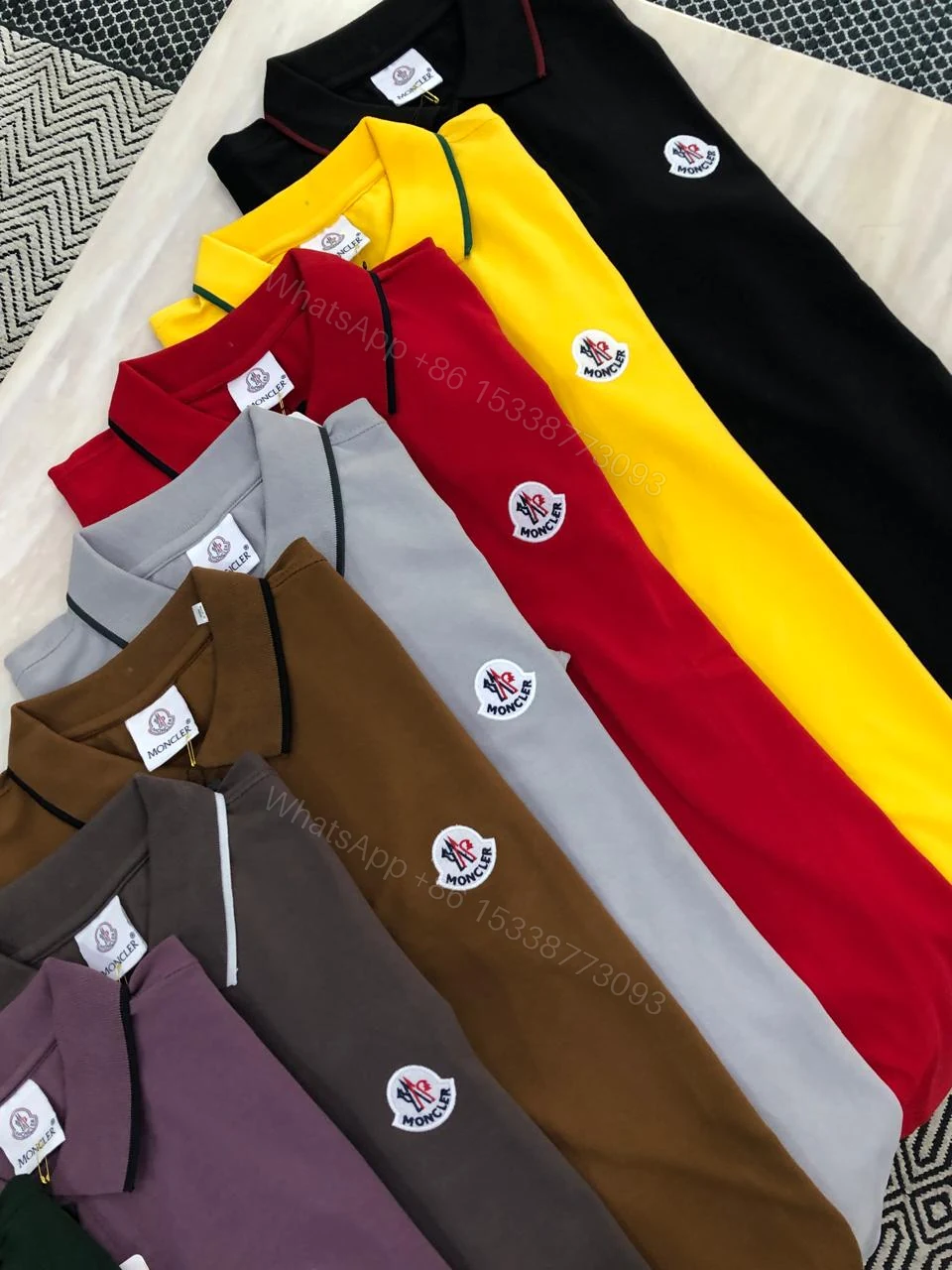 View 13 of FIRST COPY MONCLER FABRIC COTTON LYCRA POLOS T-SHIRT