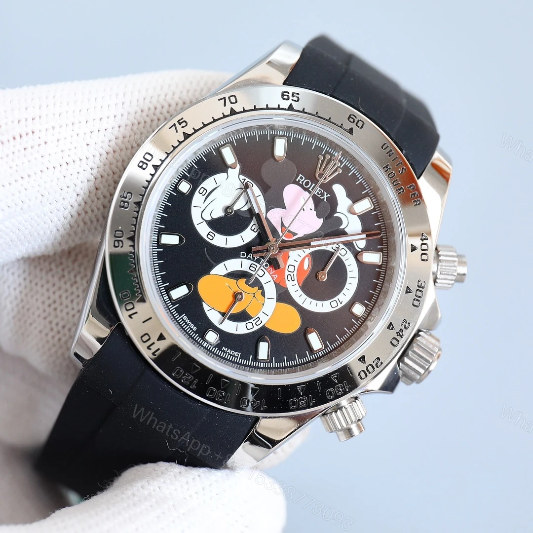 View 2 of Rolex Cosmograph Daytona Mickey Mouse Black Dial 40Mm