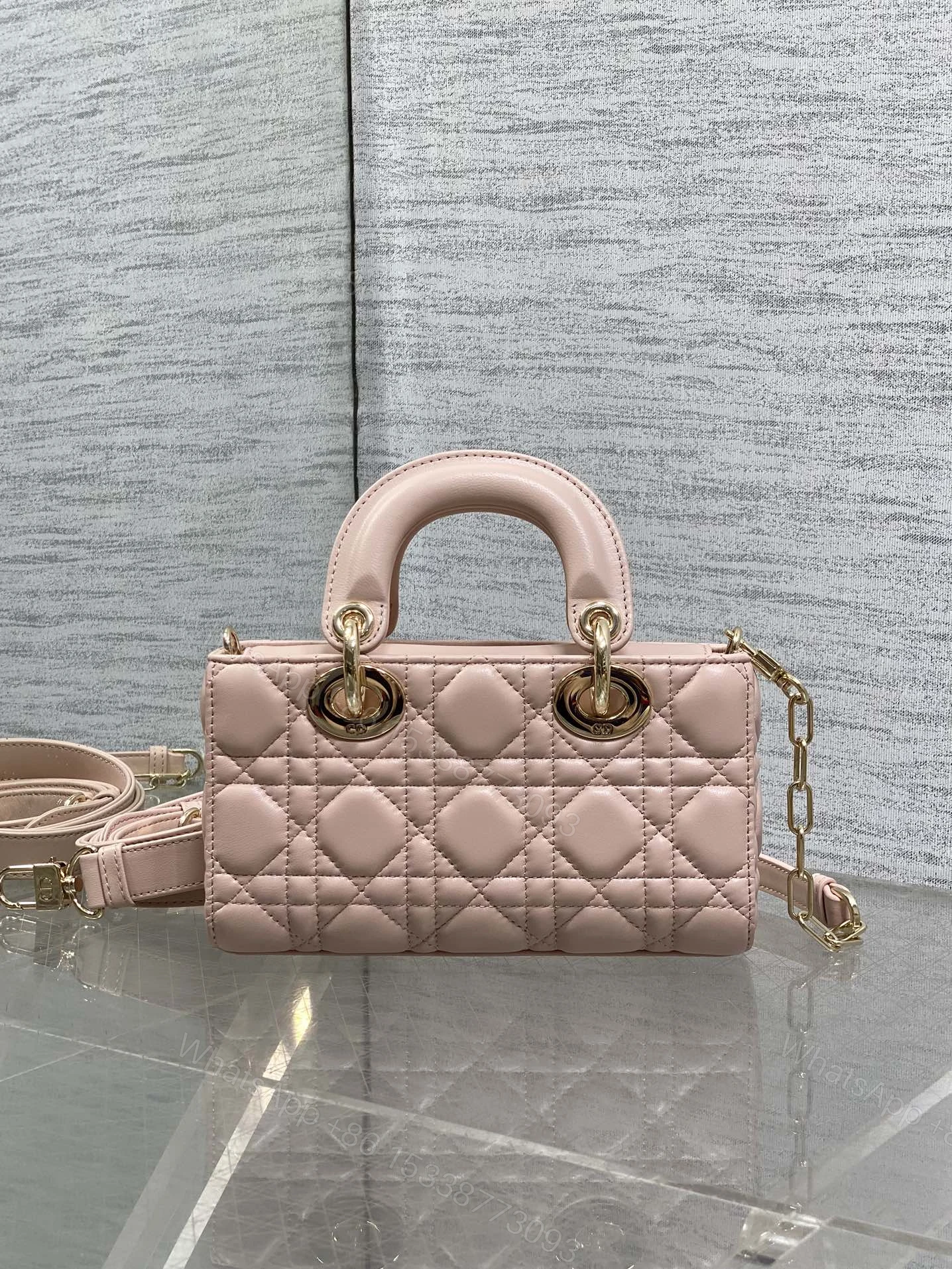 View 6 of DIOR MICRO LADY D-JOY 19 IN BLACK CALFSKIN GOLD HARDWARE