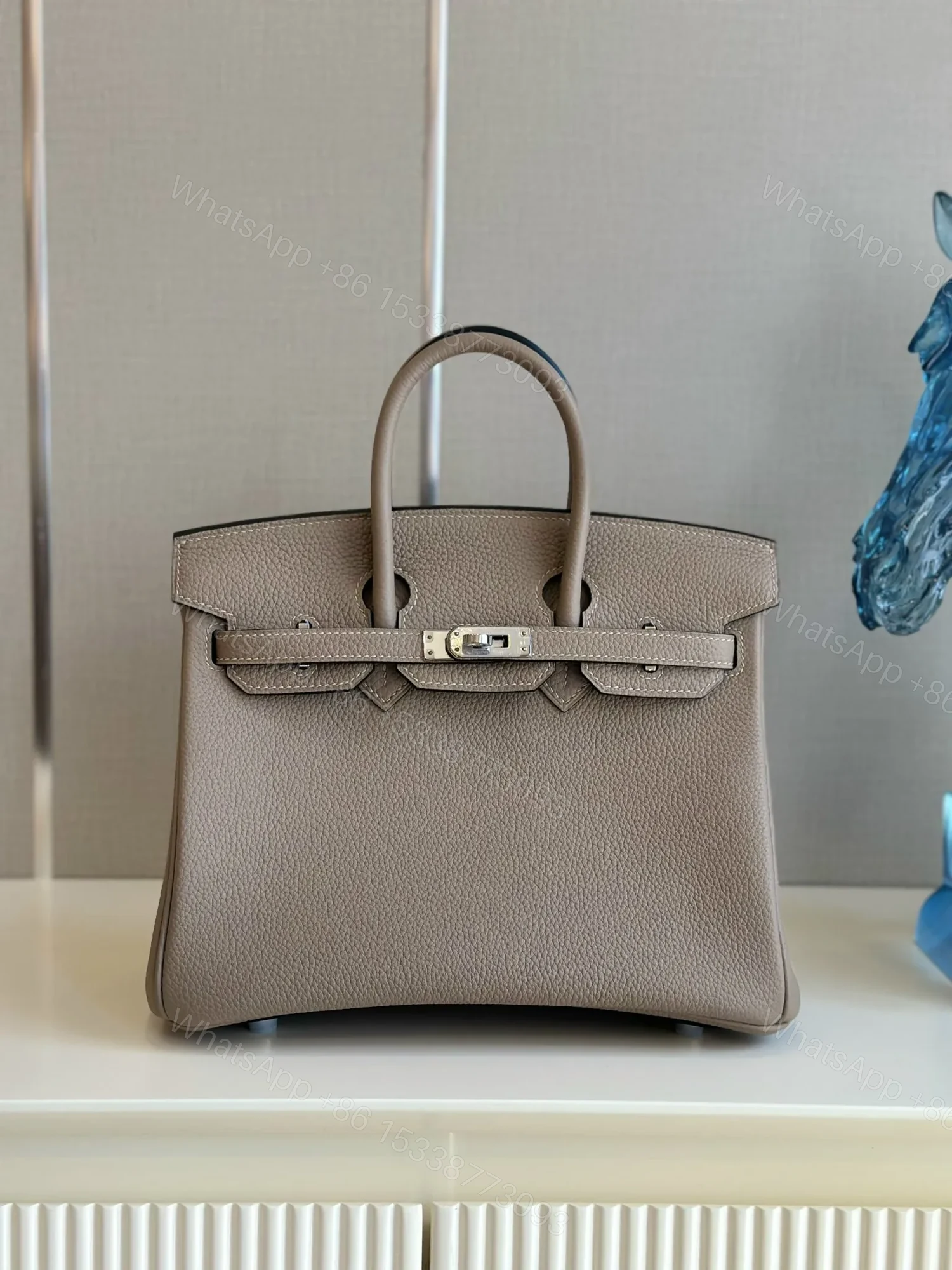 HN gray with sliver hardware (size 30) — view 1