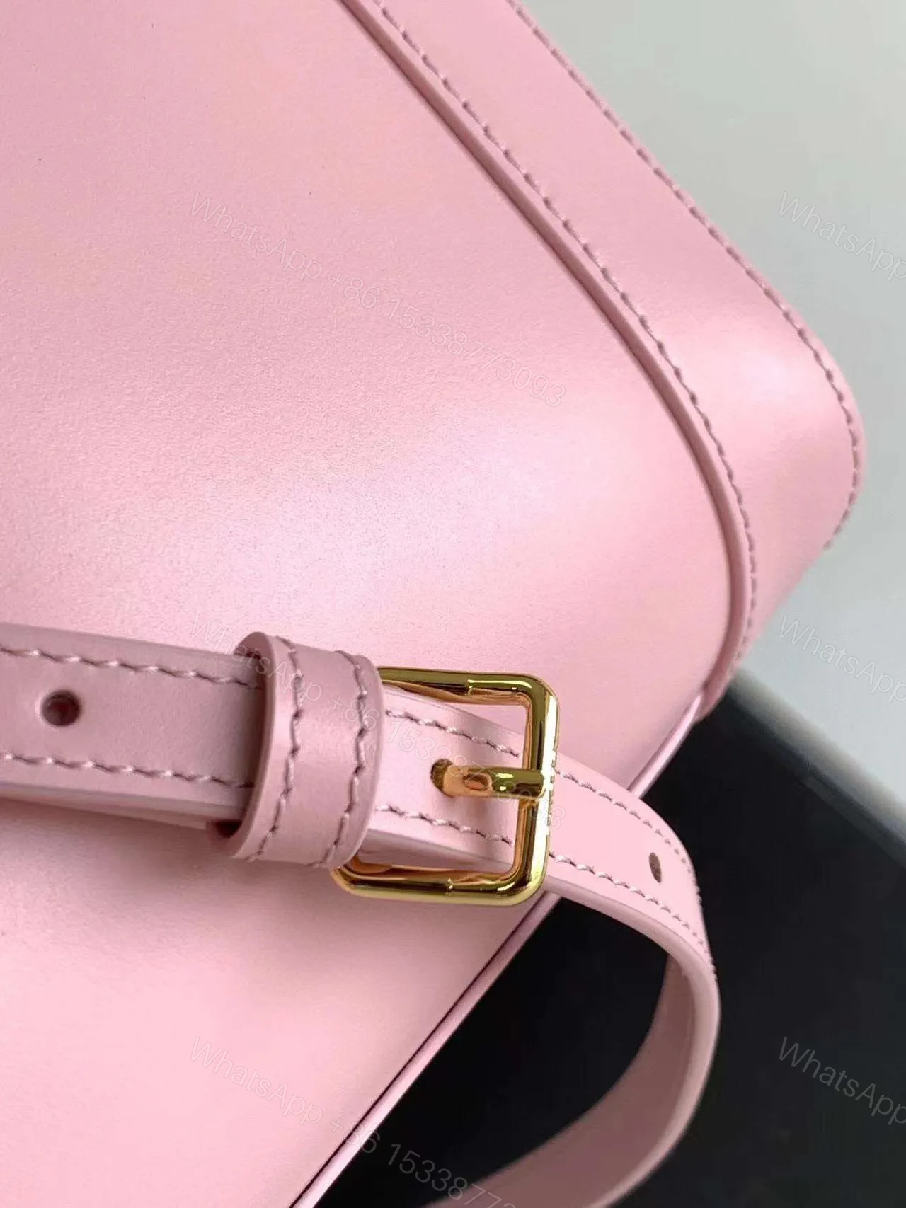 View 3 of Celine Small Bucket Cuir Triomphe Mini Pink Bag 19.5x16x7cm