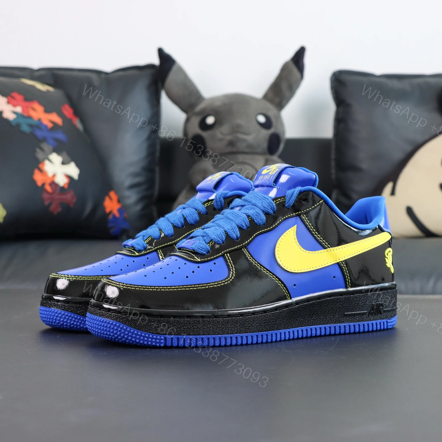 View 8 of Central Cee x Air Force 1 Low Black Yellow Blue