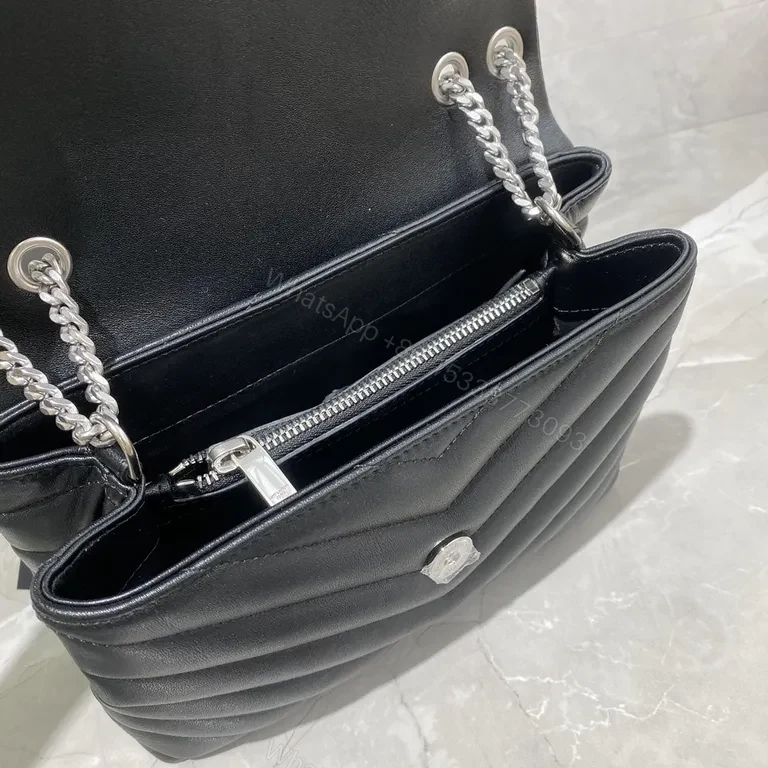 View 4 of Chic Black Quilted Leather Shoulder Bag - Versatile Saint Laurent
