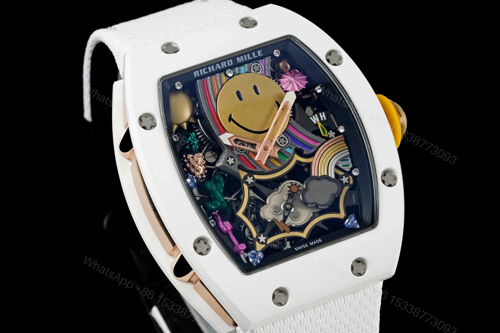 View 3 of Richard Mille RM 88 Tourbillon Automatic Smiley Skeleton Watch Ultimate Edition RG-RM-RM88-SMILEY-TOURBILLON