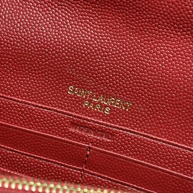 View 9 of Vivid Red Chevron Wallet-Clutch with Gold Hardware