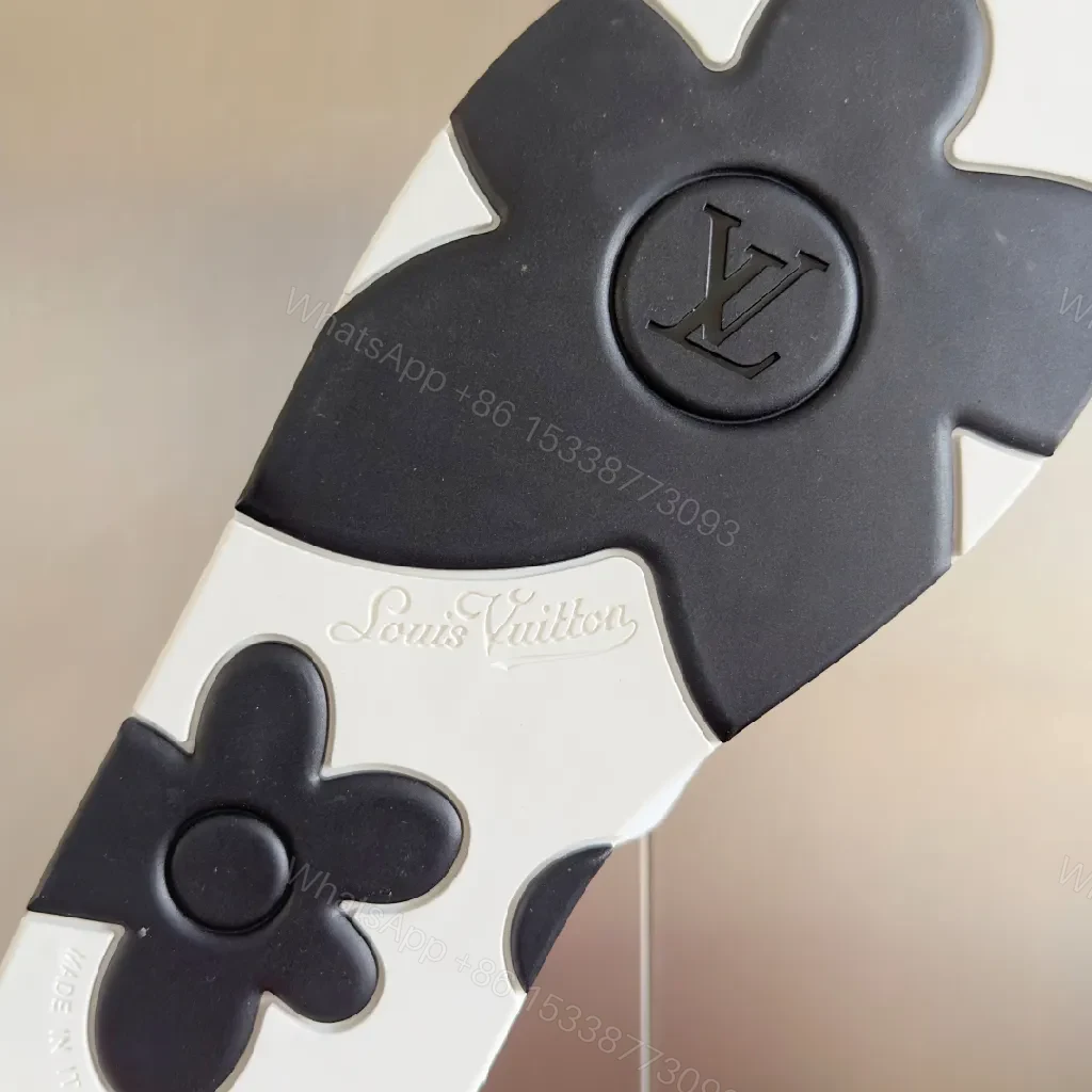 View 5 of Monochrome PU Slides with Logo Detail – Premium Comfort