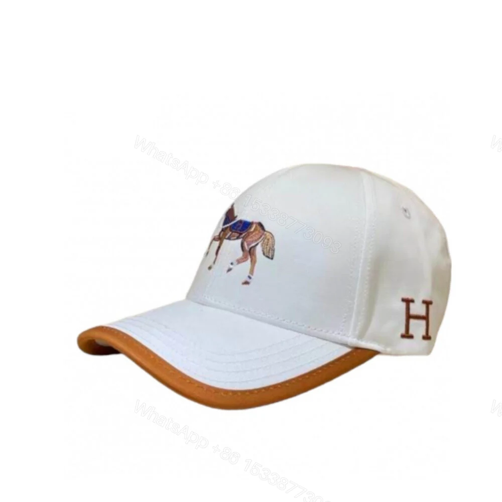 Hermes Horse Cap White Hermes Cap — view 1