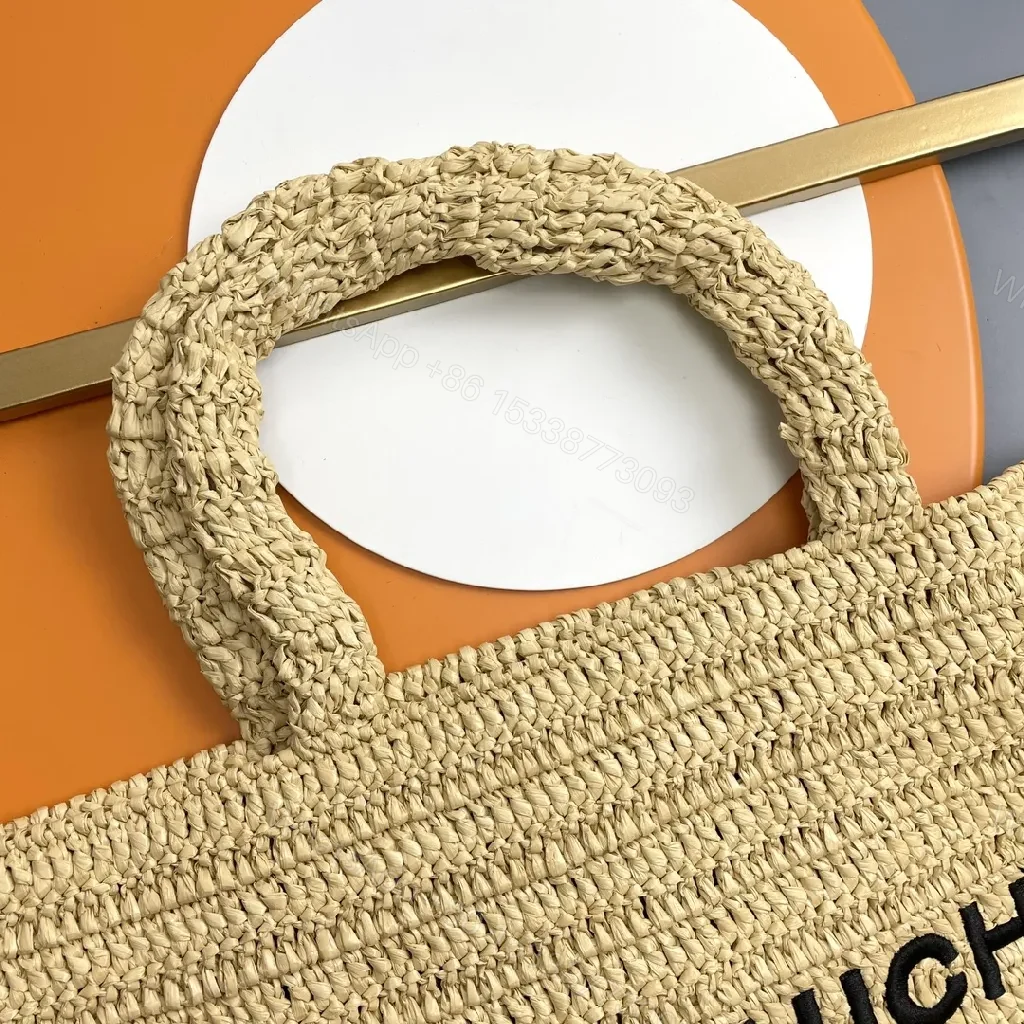 View 5 of Straw Tote: Structured, Sun-Kissed, Designer-Inspired Chic