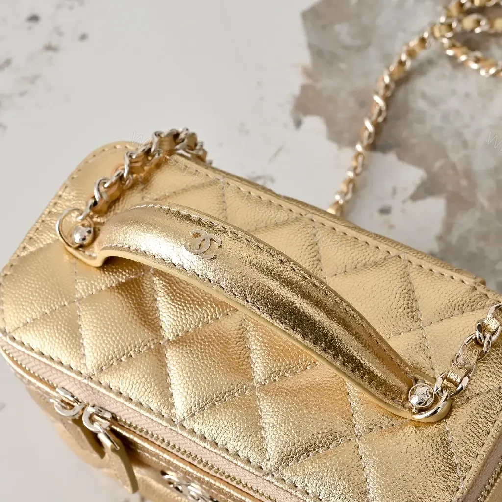 View 2 of Quilted Metallic Handbag: Compact Glamour, All-Day Versatility
