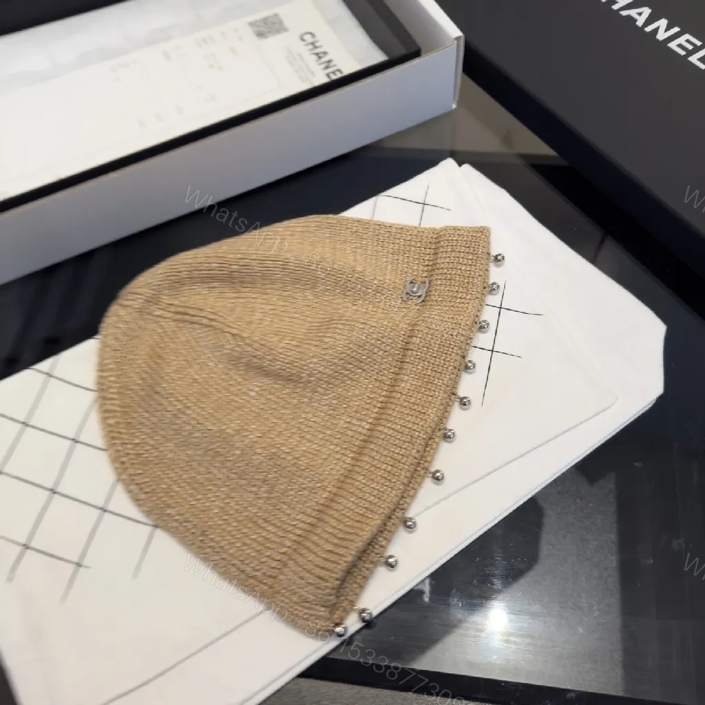 View 9 of Textured Knit Beanie with Signature Detail - Premium Style Beanie