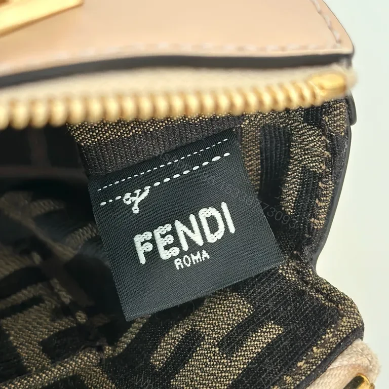 View 4 of Soft Pink Leather Satchel: Tortoiseshell Handles, FENDI-inspired Luxe