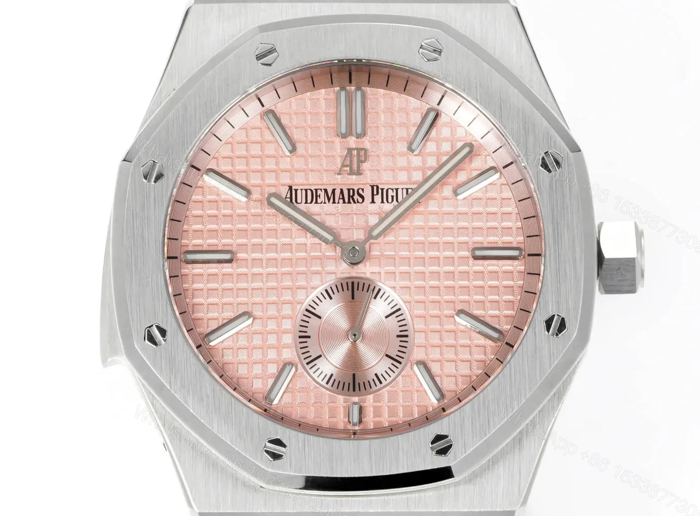 View 2 of JF Factory Audemars Piguet Royal Oak 26591IP Series Men’s Watch – Stainless Steel with Pink Dial