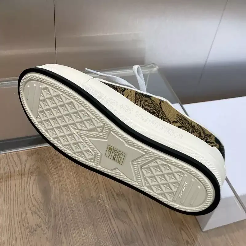 View 4 of WALK’N’DIOR PLATFORM SNEAKERS UNISEX TOILE DE JOUY VOYAGE EMBROIDERED BEIGE – CD186