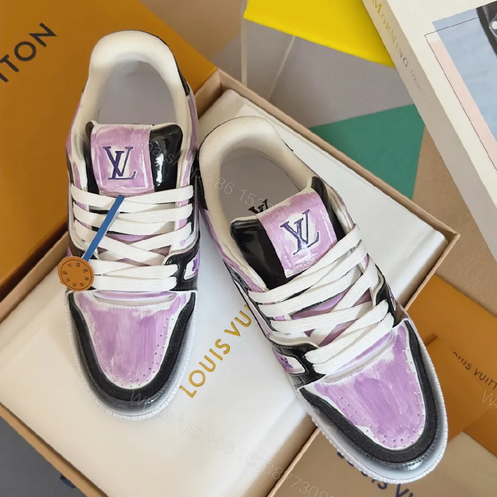 Lilac Leather Luxe Sneaker: Playful City-Ready Comfort — view 1