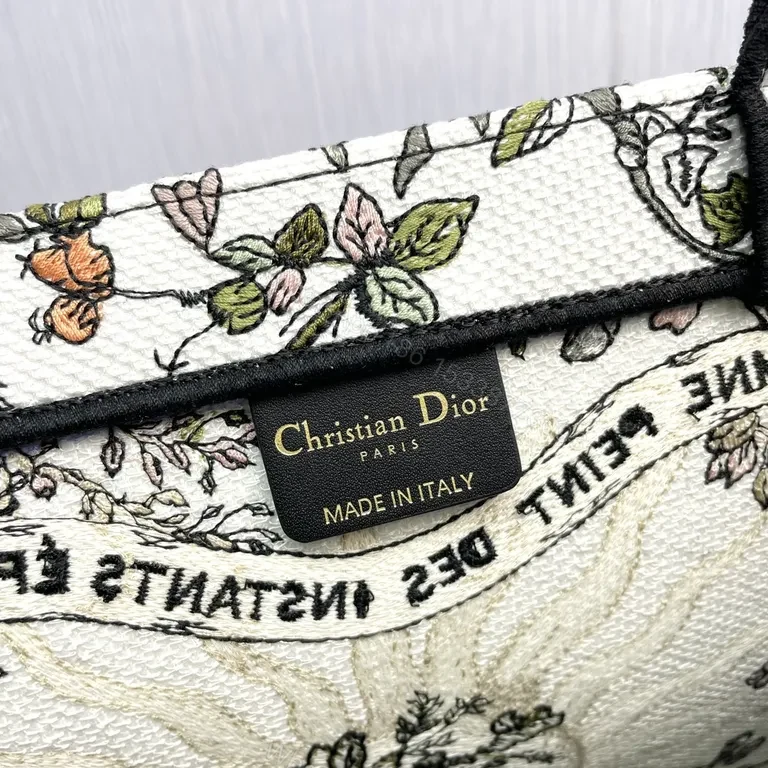 View 5 of Statement Floral Tote with Bold Dior Strips â€“ Everyday Luxury Tote