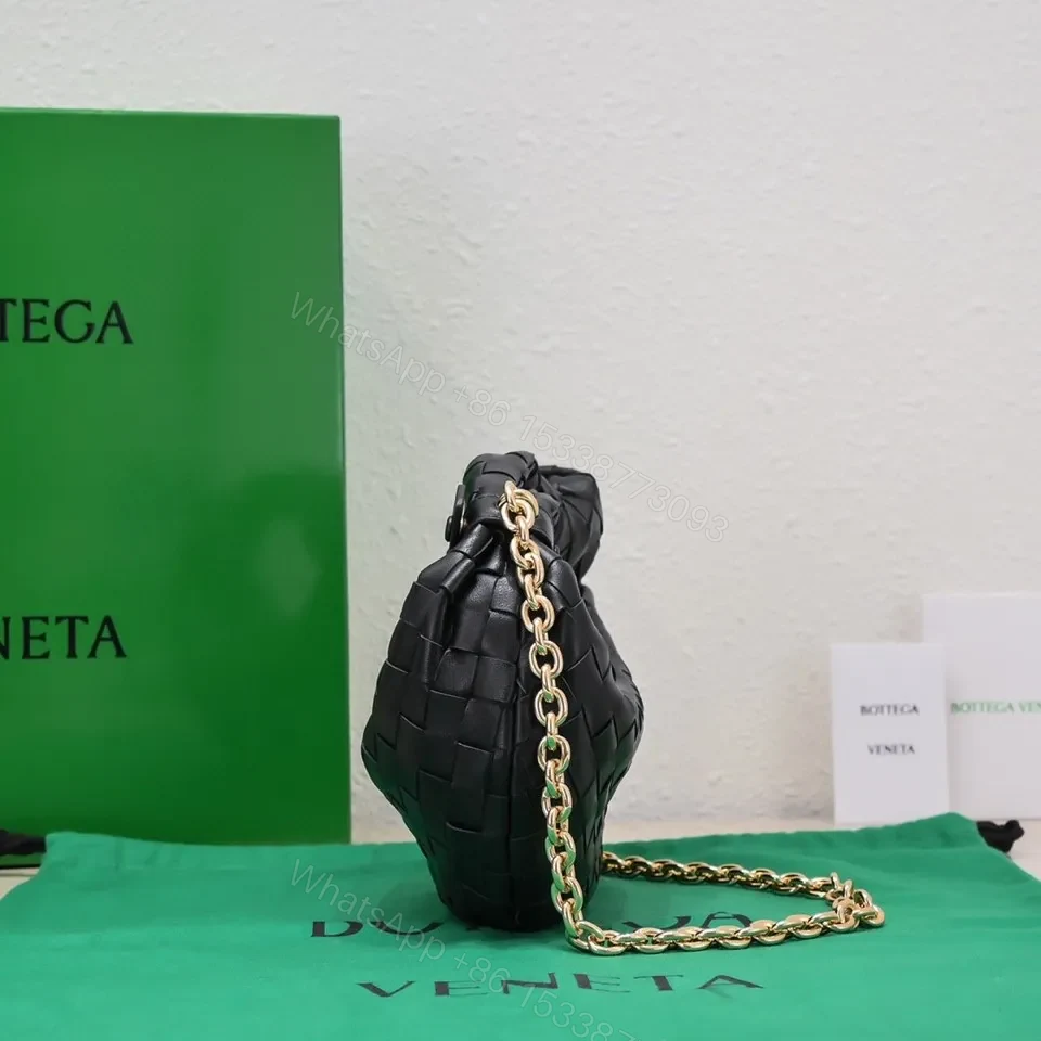 View 4 of Woven Texture Luxury Bag: Sculpted Compact Day-to-Night