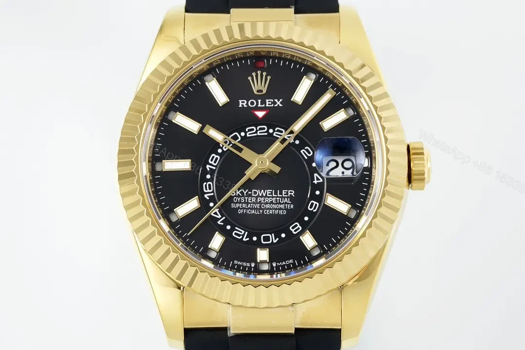 View 2 of Rolex Sky-Dweller Chocolate Dial Yellow Gold Oysterflex Ultimate 42MM 326238-0009