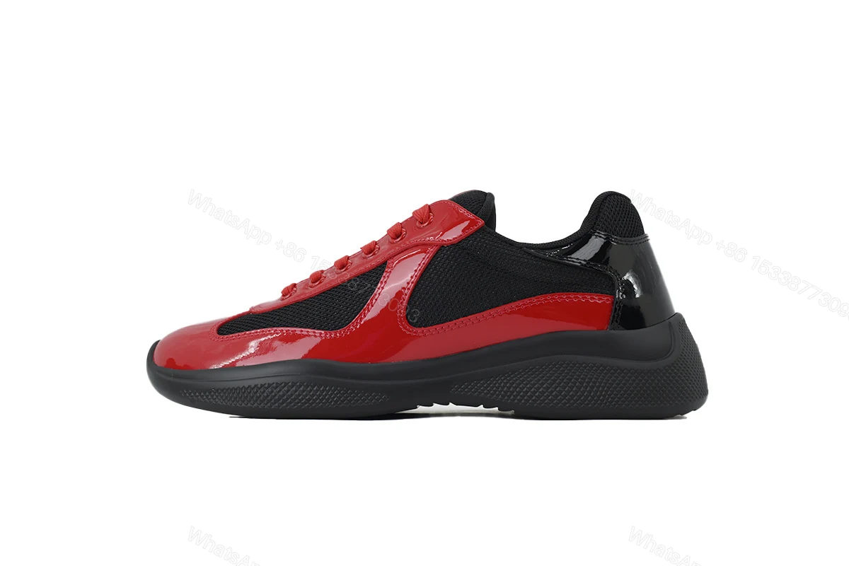 View 9 of Prada Sneakers Red and black combination