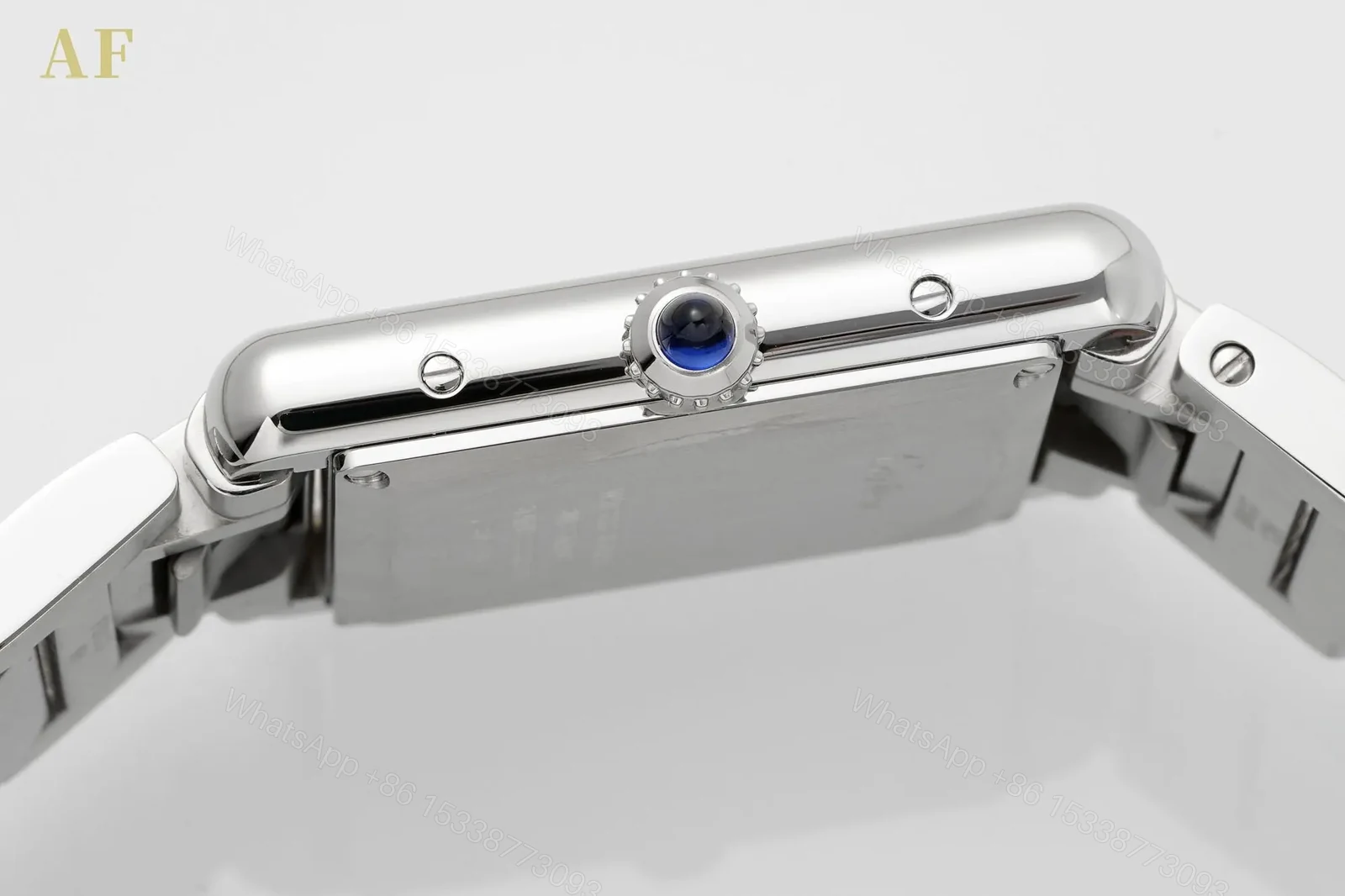 View 6 of TW Factory Cartier Tank Solo Stainless Steel Quartz Watch – Silver Dial, Blue Hands, 34.8 x 24mm