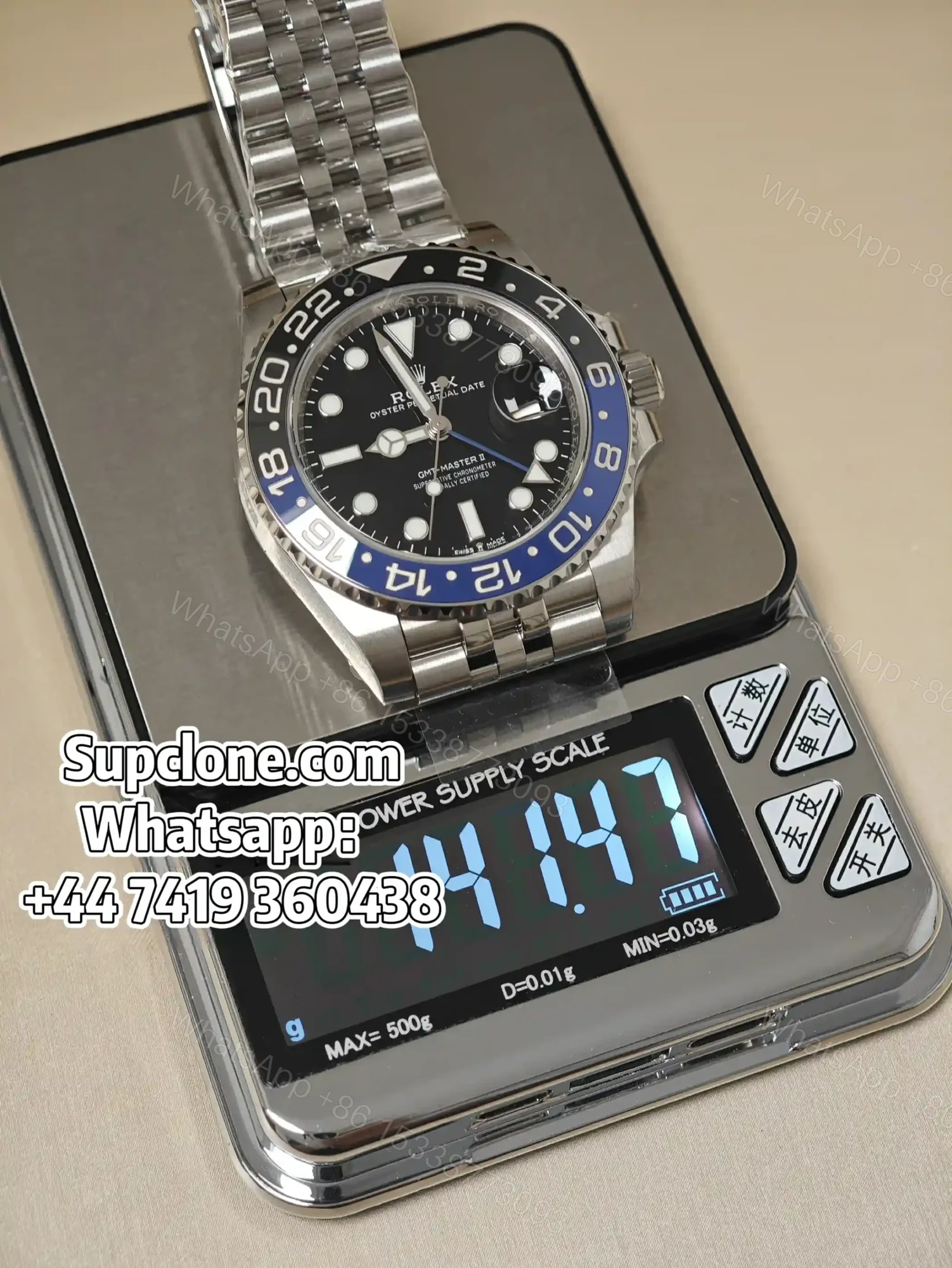 View 4 of Rolex Super Clone Watches 1:1 Batgirl GMT-Master II 126710BLNR DD3285 Movement