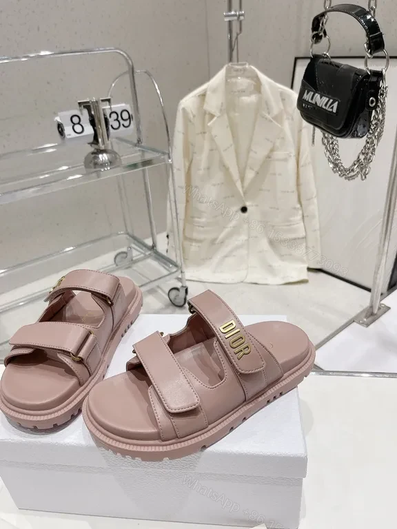 Chic Rose-Pink Chunky Sandals with Luxe Dual Straps — view 1