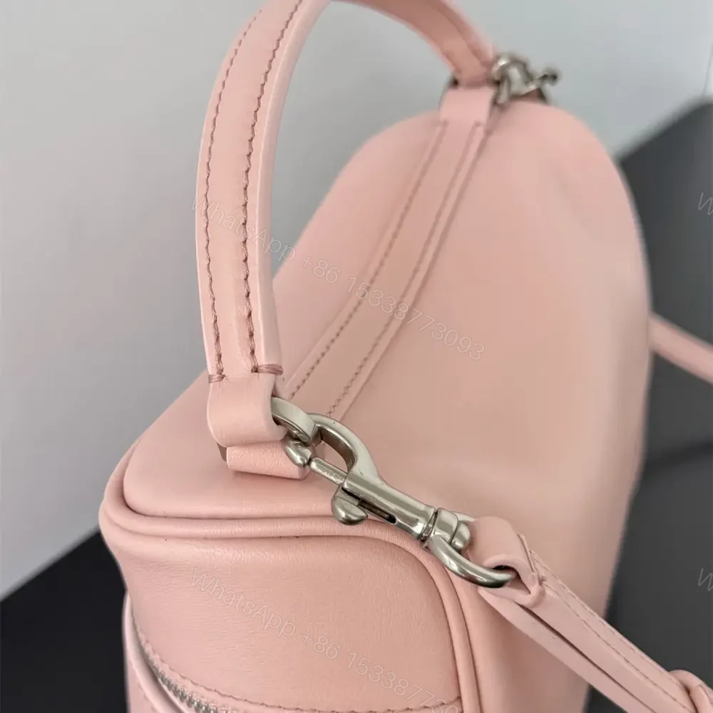 View 5 of 高仿Balenciaga*Rodeo系列U5831小牛皮盒子包粉色銀扣免檢版