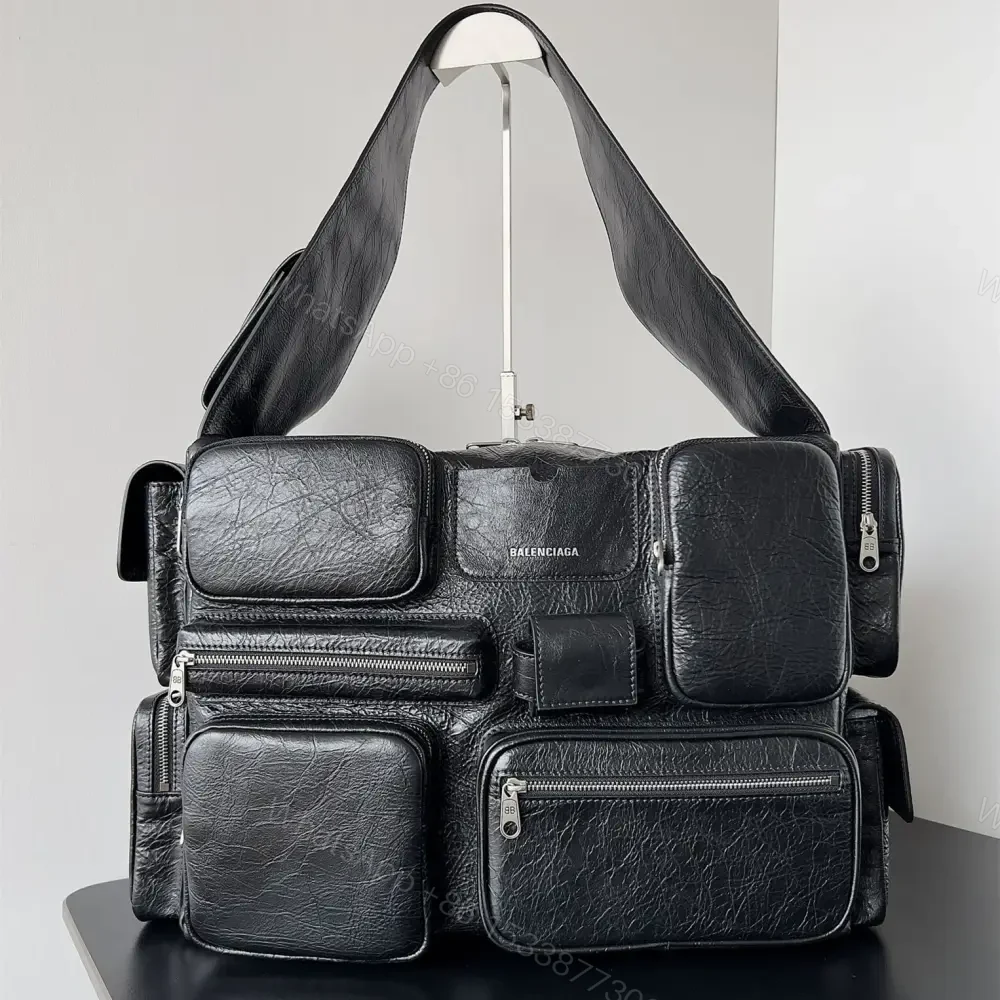 高仿BalenciagaSuperbusy系列復古工裝單肩包 — view 1