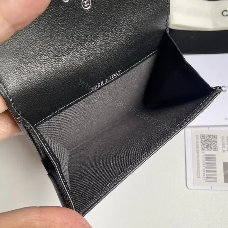 View 5 of Chanel-Inspired Quilted Cardholder Wallet: Compact Luxury