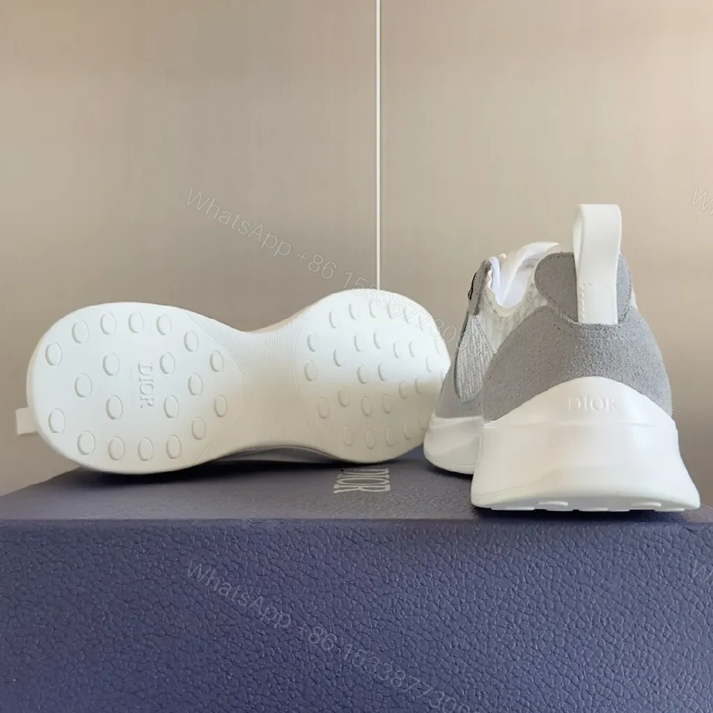 View 2 of Soft-Edge Mesh Runner with Monogram Signature Sneakers