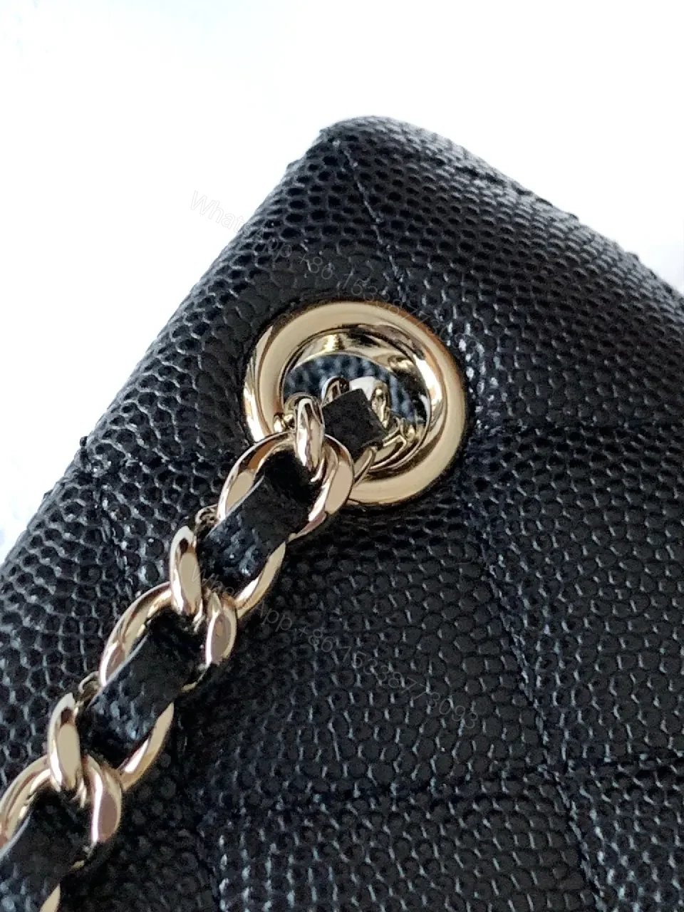 View 5 of Small-Structured Quilted Bag with Iconic Chain Strap