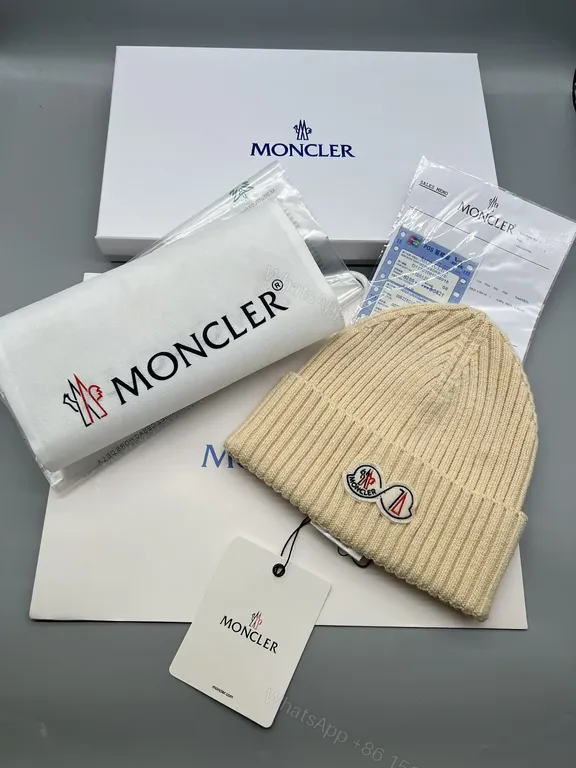 View 5 of Cozy Black Moncler Knit Beanie â€“ Luxury Streetwear Warmth