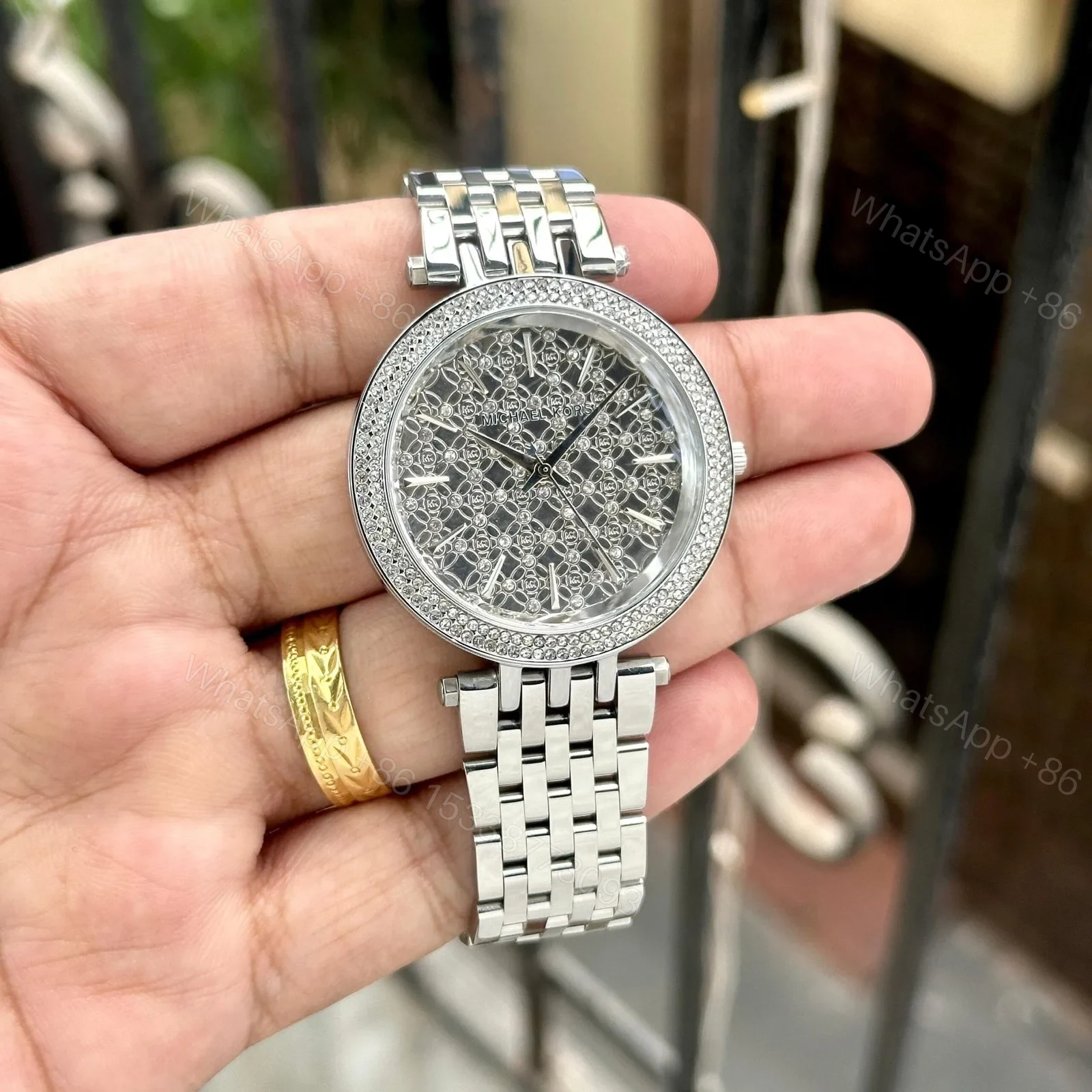 Michael Kors MK-3404 Darci Crystal Paved Silver — view 1