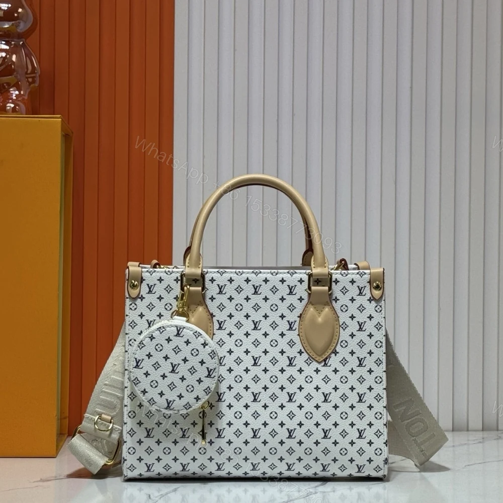 View 2 of Louis Vuitton Onthego PM Azure Blue And Sand 25Cm M15138