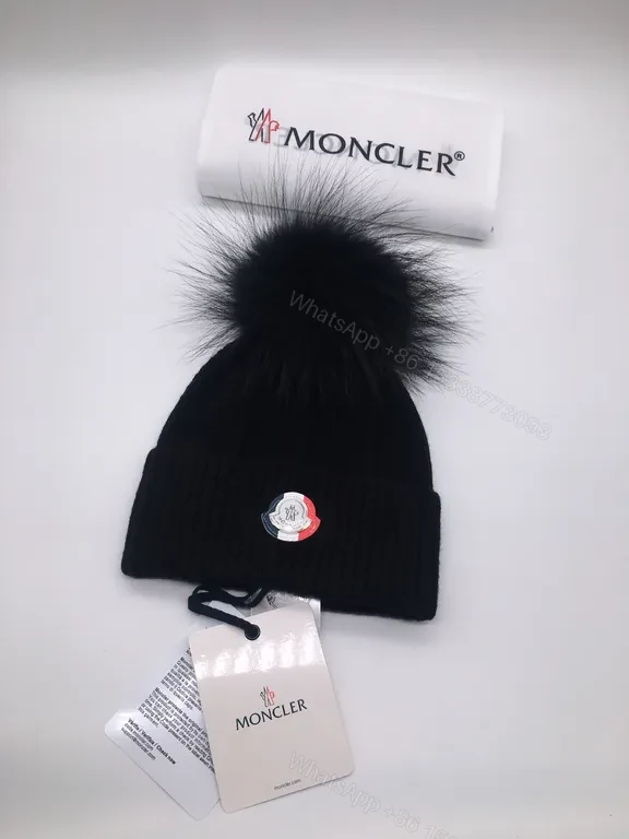 View 7 of Chic Knit Beanie: Luxe Pom + Moncler Badge, Warmth