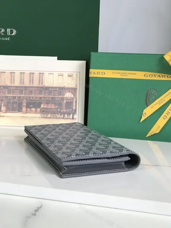 View 2 of Charcoal Leather + Textured Pattern + Modern + Discreet Luxe + Compact Wallet