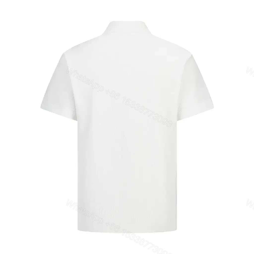 View 2 of White Cotton Polo with Burberry Crest Logo Polo Shirt