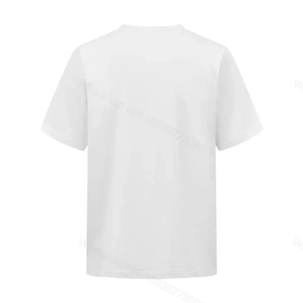 View 7 of White Cotton Crew-Neck Tee with Minimal Logo PRADA Basic Shirt