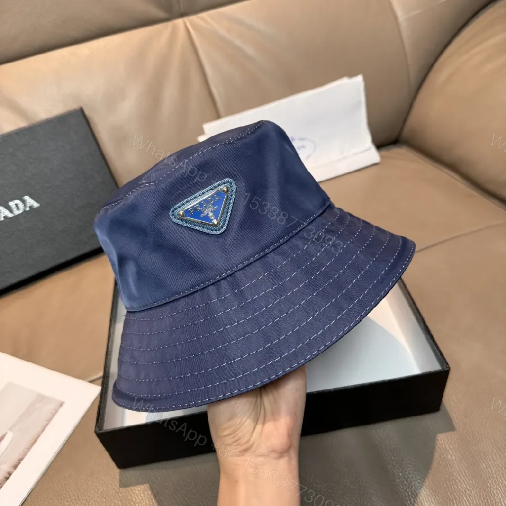 View 6 of Navy Nylon Bucket Hat – Structured, Subtle Luxury, Packable