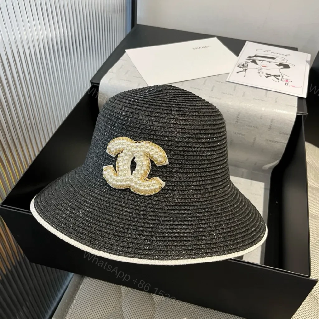 View 7 of Black Pearl-Embellished Bucket Hat with Luxe Logo