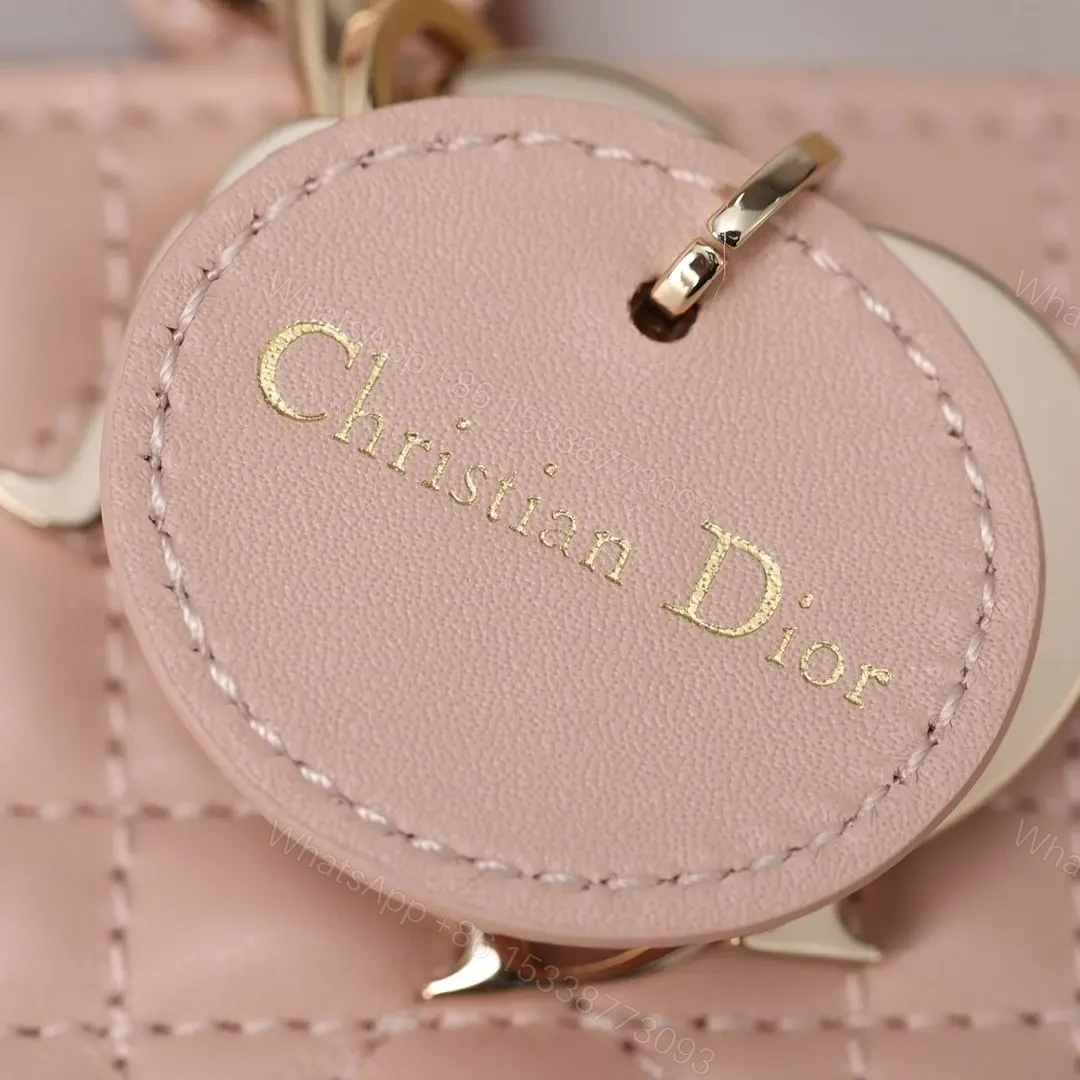 View 21 of 高仿Dior*LadyDJoy系列S0910M84P小羊皮戴妃包沙粉色Mini免檢版