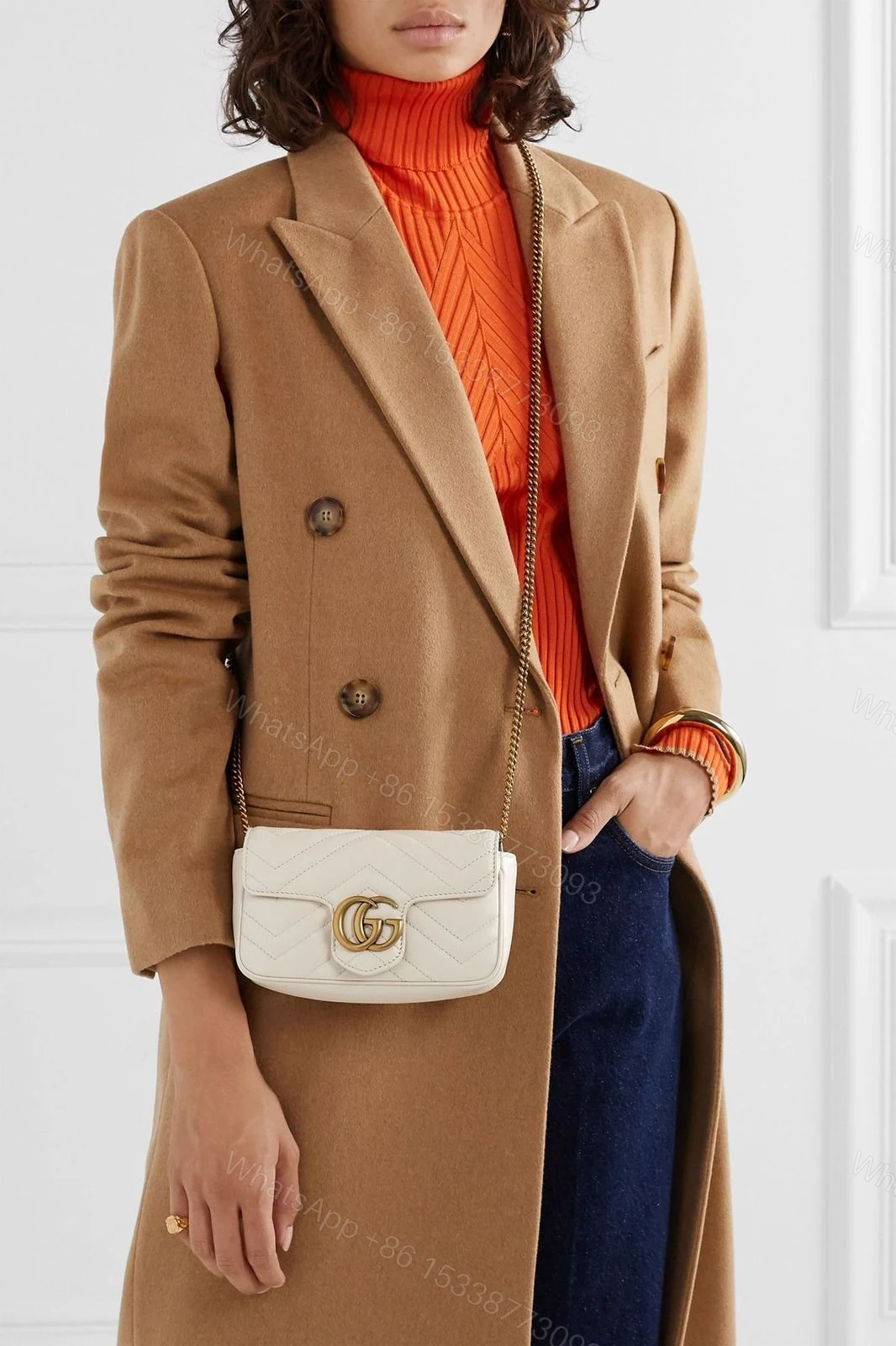 View 3 of Gucci GG Mini Marmont Shoulder Bag First Copy | AAA+ Replica Designer Bag
