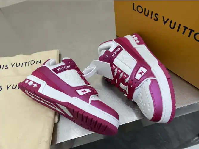 View 3 of LOUIS VUITTON TRAINER SNEAKERS IN WHITE FUCHSIA – LSVT378